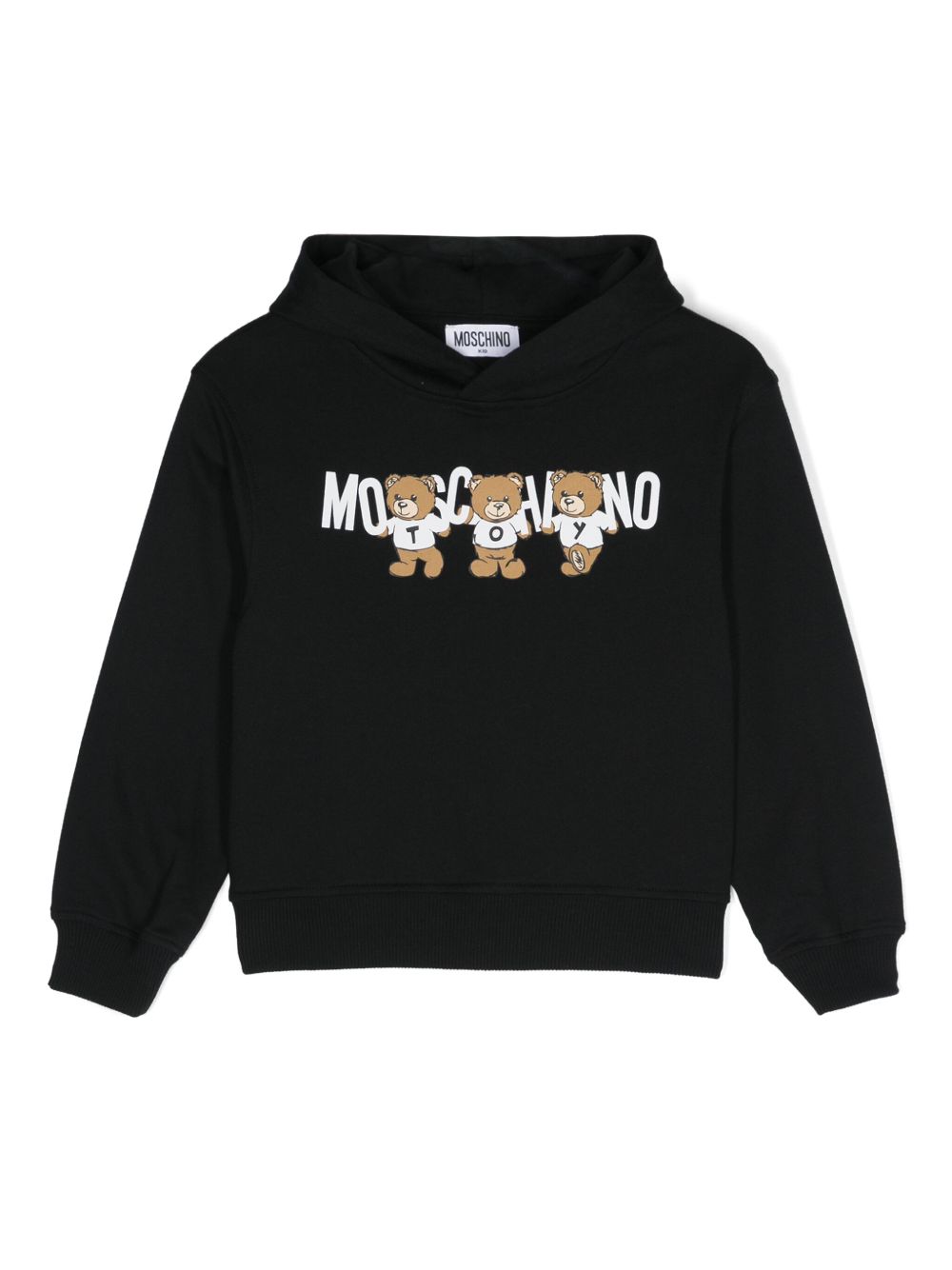 Moschino Kids Teddy Bear 印花卫衣 - 黑色