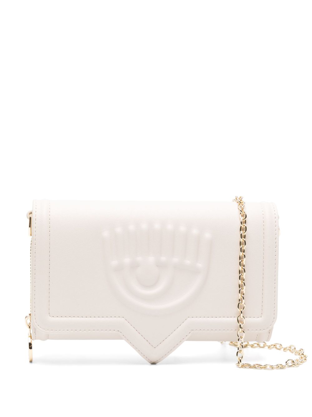Chiara Ferragni Eyelike logo压纹小号斜挎包 - 中性色