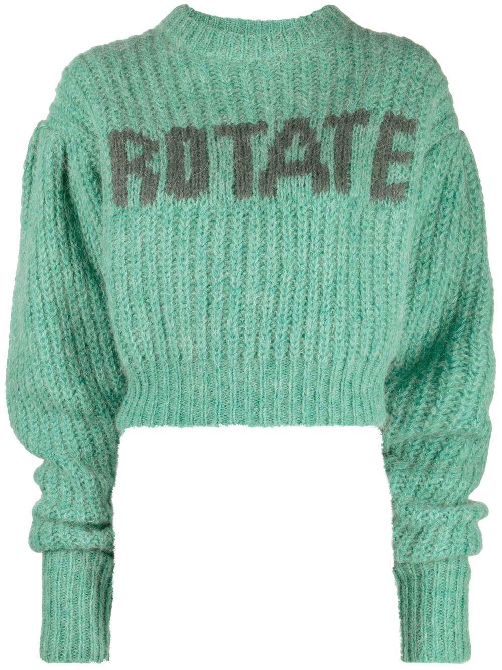 ROTATE BIRGER CHRISTENSEN logo针织毛衣 - 绿色