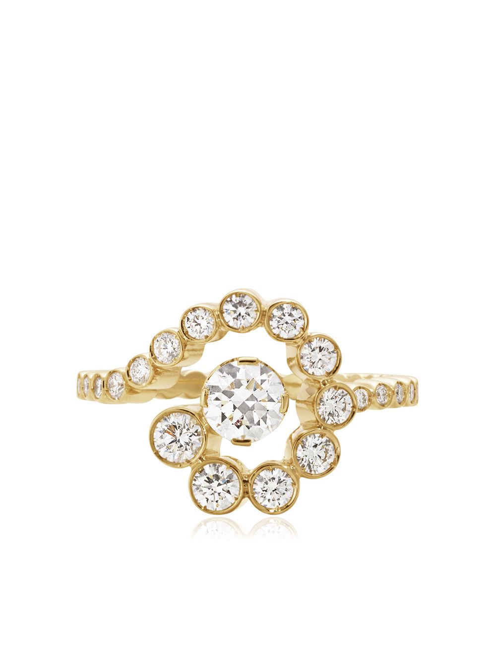 Sophie Bille Brahe Escargot De Diamant 18K黄金戒指 - 金色