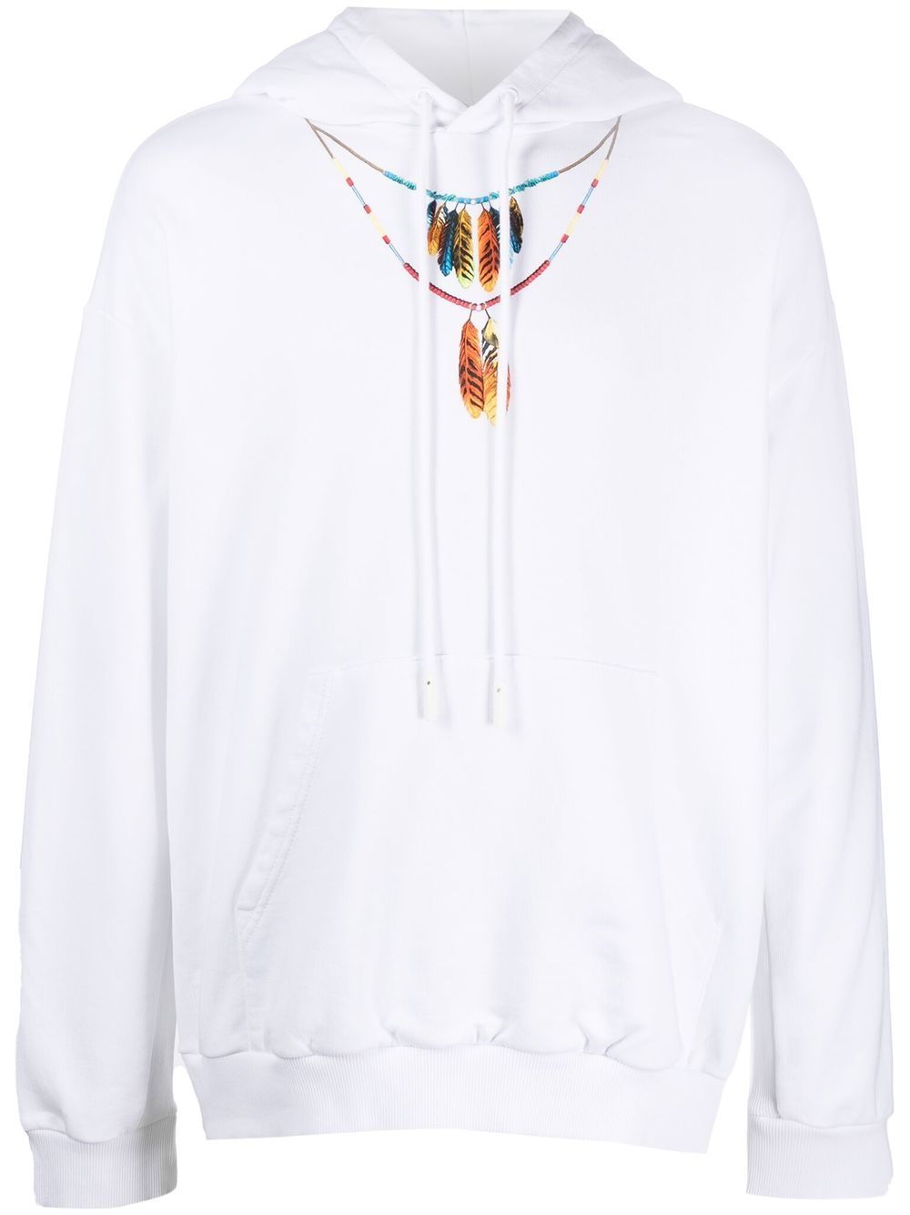 Marcelo Burlon County of Milan Feathers Necklace 棉连帽衫 - 白色