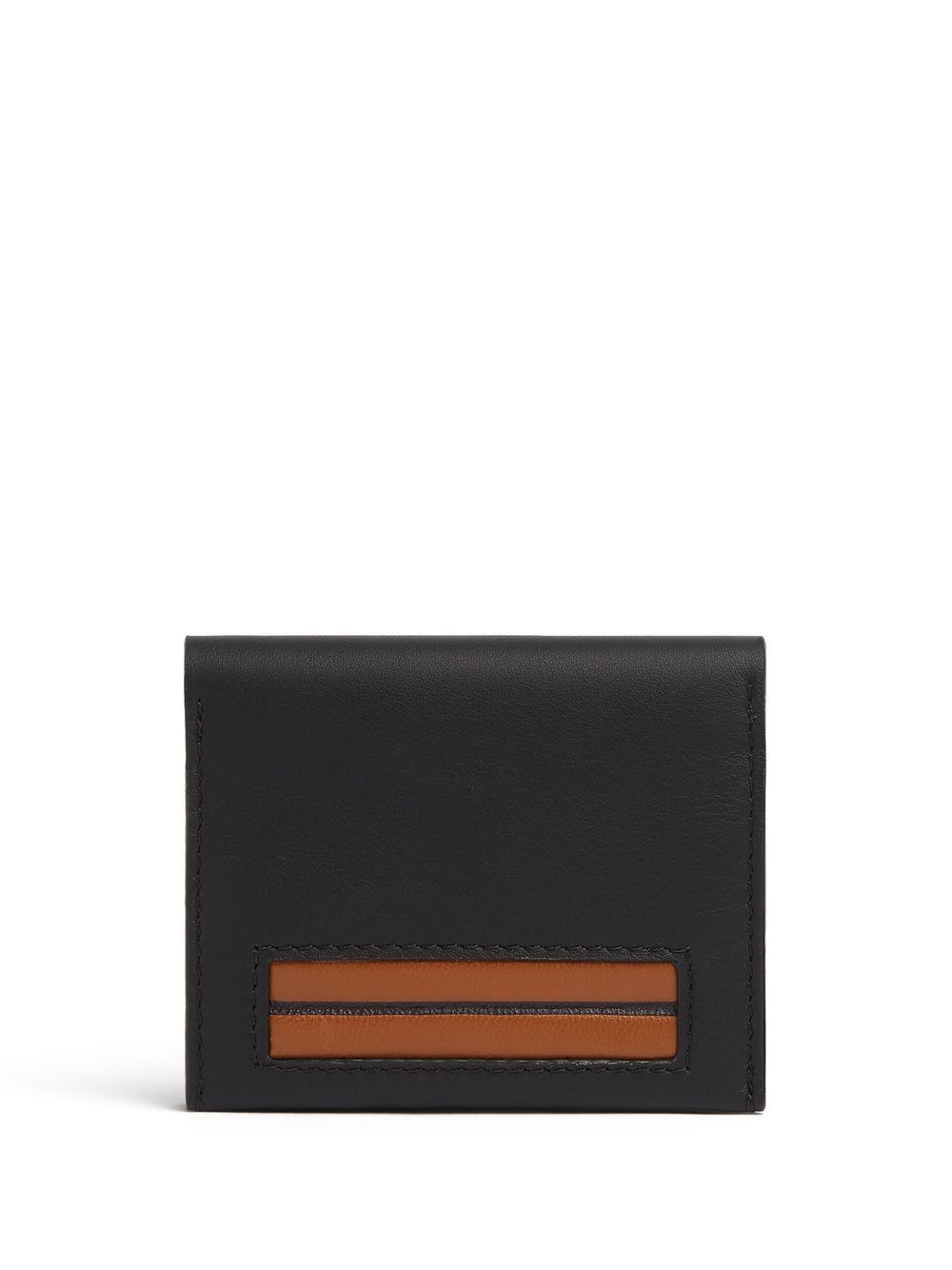 Zegna 可折叠皮质卡夹 - 黑色