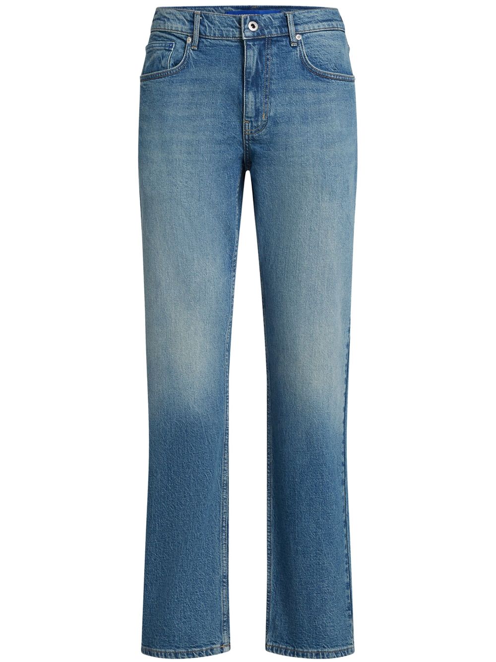 Karl Lagerfeld Jeans 水洗效果直筒牛仔裤 - 蓝色