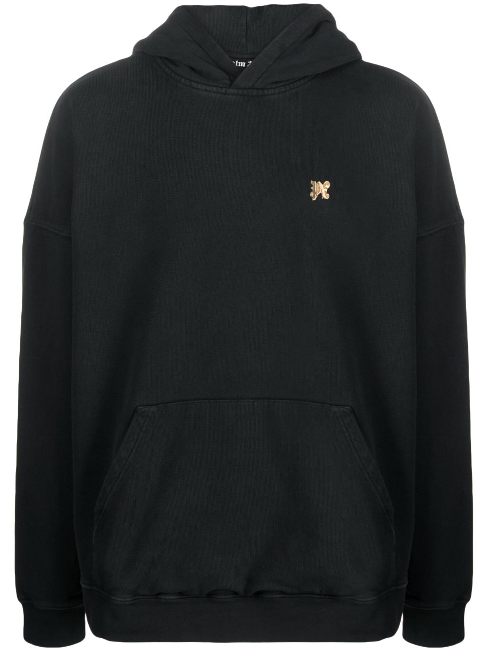 Palm Angels Foggy logo印花连帽衫 - 黑色