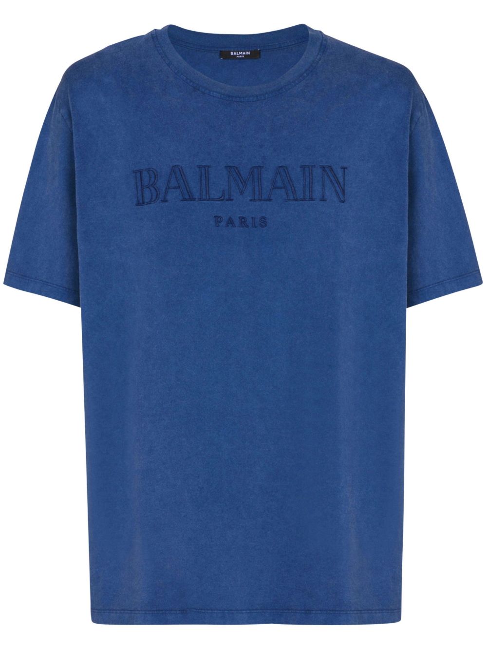 Balmain 复古风logo印花T恤 - 蓝色