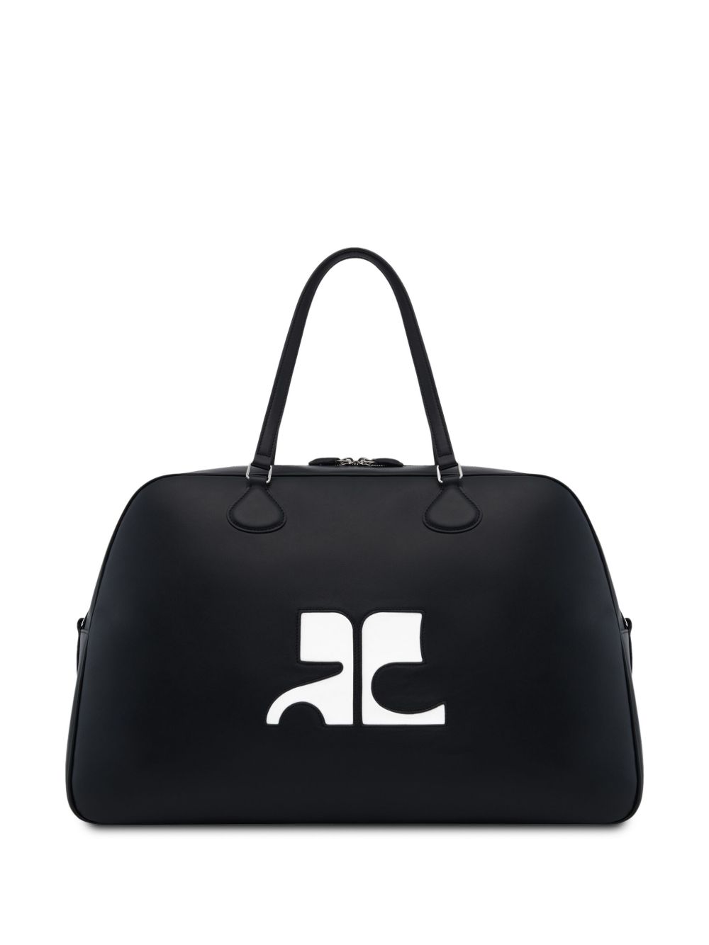 Courrèges Heritage 皮质旅行包 - 黑色