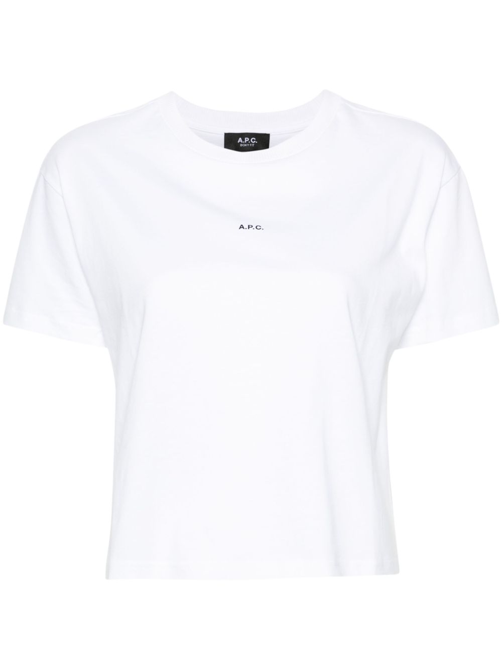 A.P.C. logo印花棉T恤 - 白色