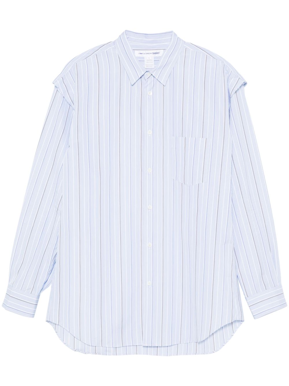 Comme Des Garçons Shirt 条纹衬衫 - 蓝色