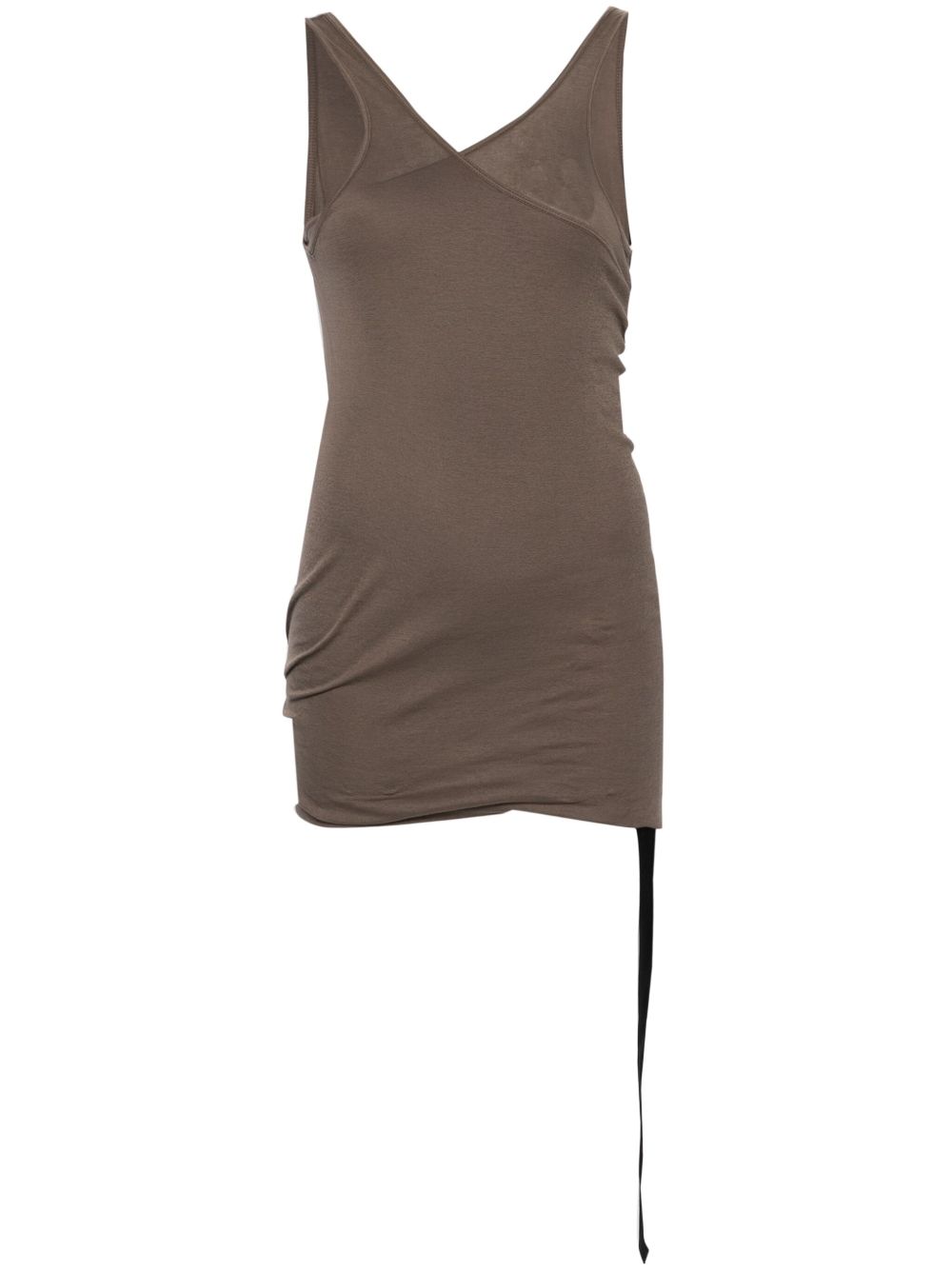 Rick Owens DRKSHDW Double Ziggy Banana 平纹针织坦克背心 - 褐色