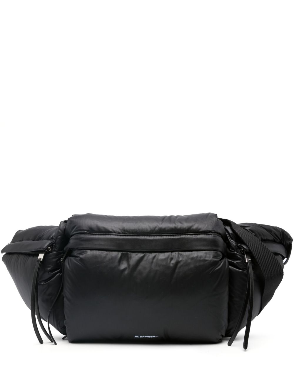 Jil Sander logo印花填充腰包 - 黑色