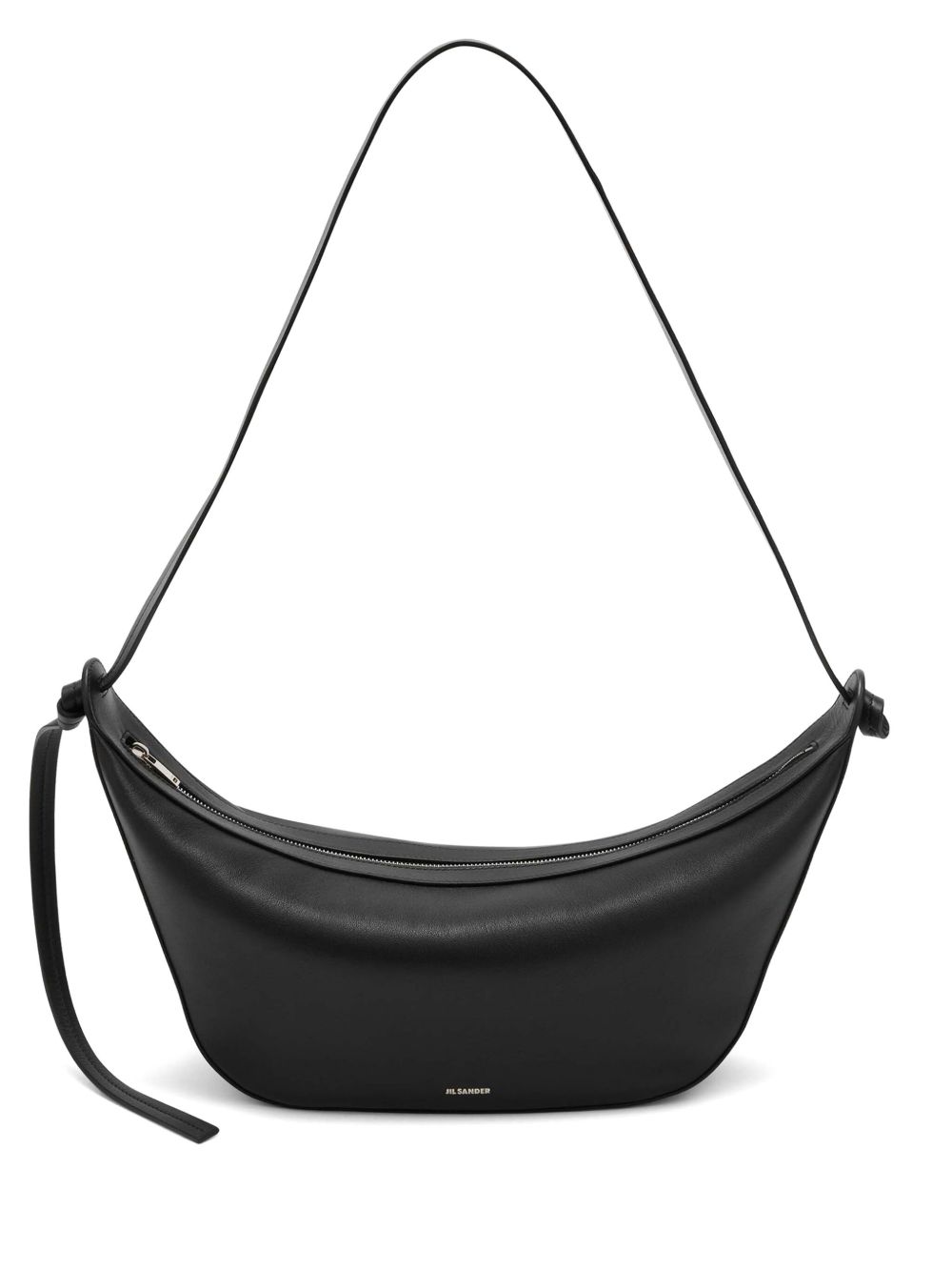 Jil Sander 结饰细节单肩包 - 黑色