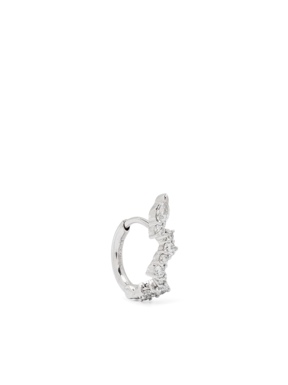 Maria Black 14kt white gold Concrete Sky diamond earring - 银色