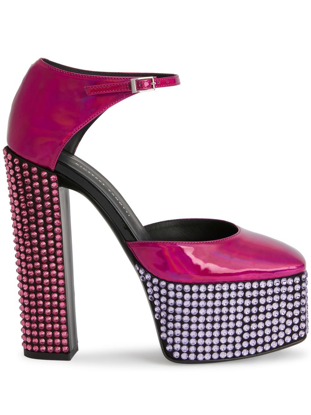 Giuseppe Zanotti Bebe Strass 高跟凉鞋 - 粉色