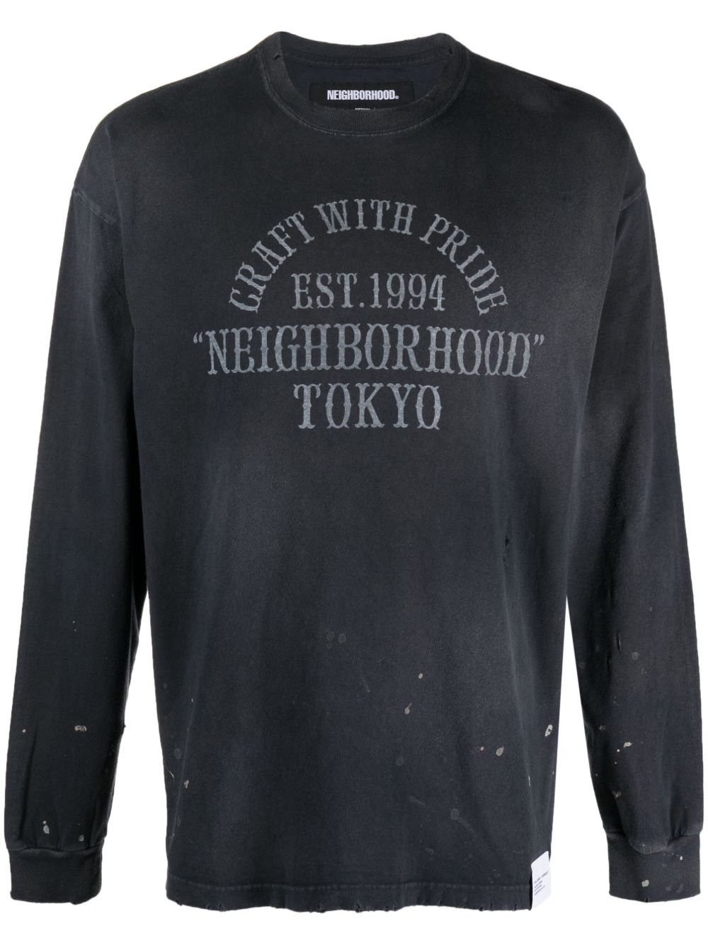 Neighborhood Damage 仿旧卫衣 - 黑色