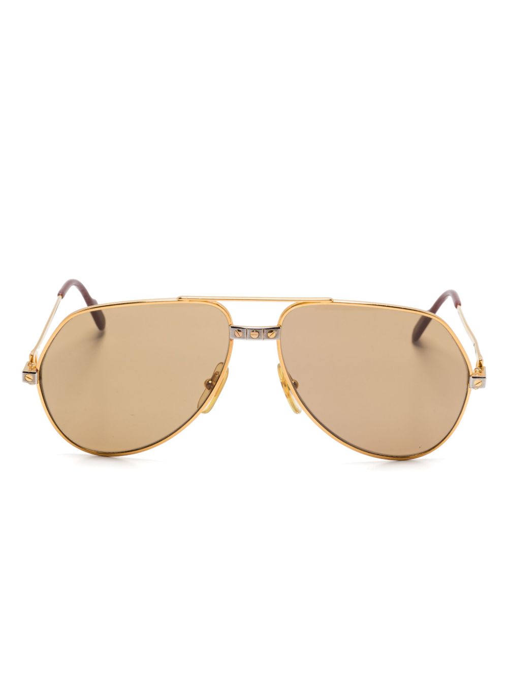 Cartier Vendome Santos 太阳眼镜（典藏款） - 金色