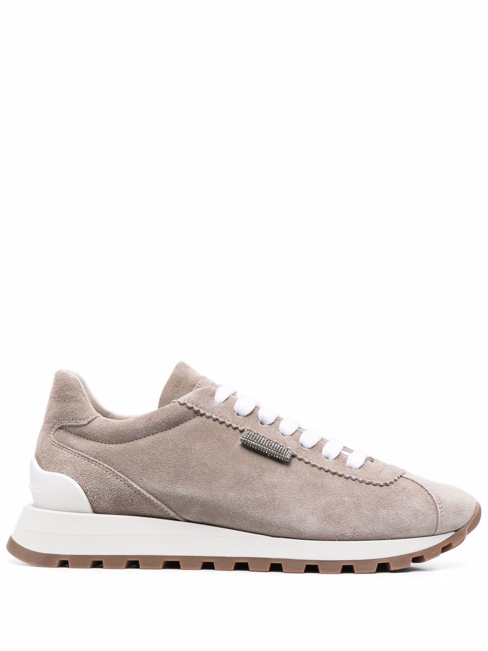 Brunello Cucinelli 绒面皮低帮运动鞋 - 中性色