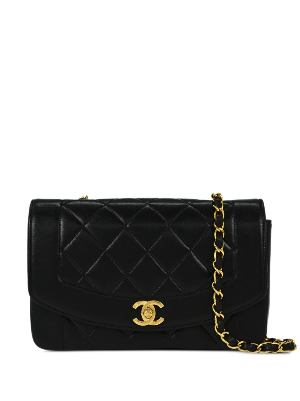 CHANEL Pre-Owned Diana 小号单肩包（1997年典藏款） - 黑色