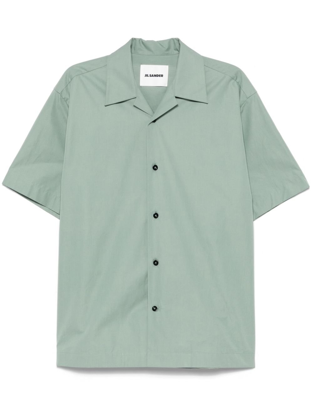 Jil Sander 经典棉衬衫 - 绿色