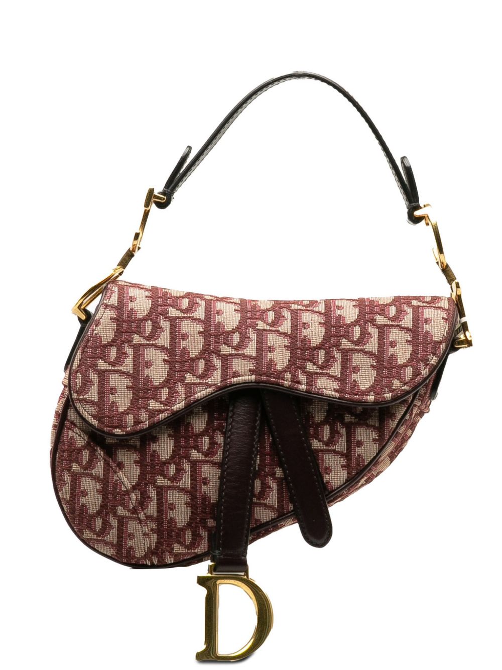 Christian Dior Pre-Owned Oblique Saddle 迷你单肩包（2018年典藏款） - 红色