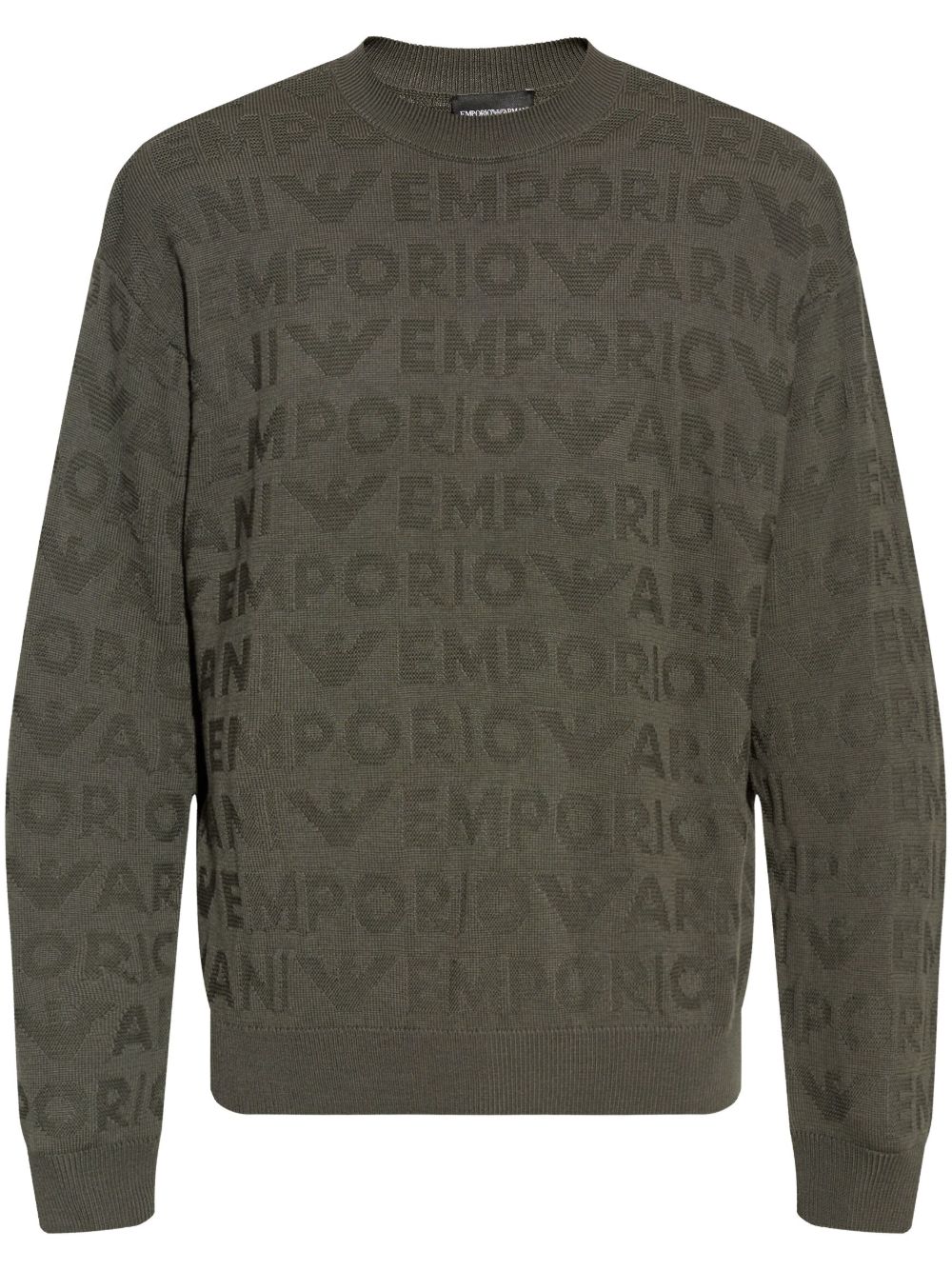 Emporio Armani logo印花连帽衫 - 灰色