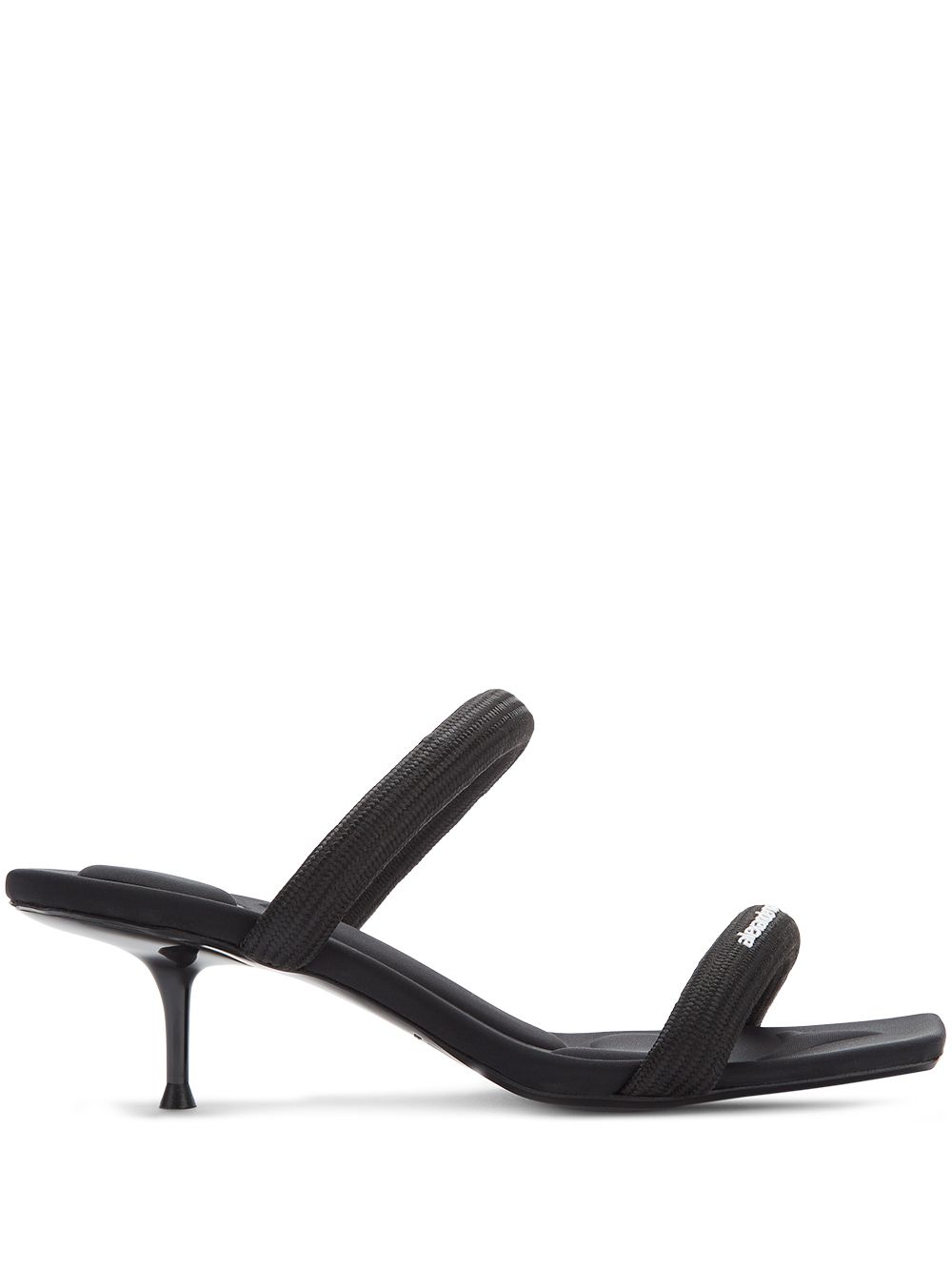 Alexander Wang Jessie logo印花穆勒鞋 - 黑色