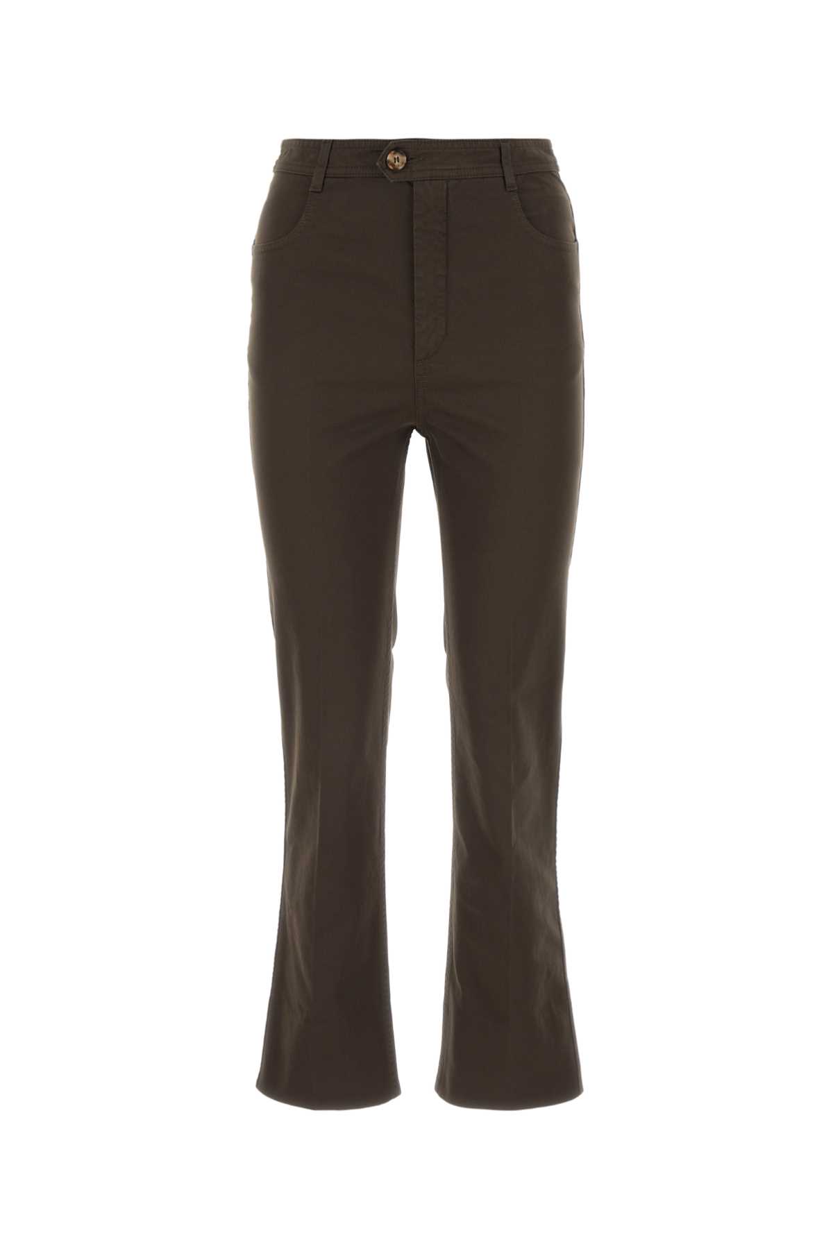 Saint Laurent 深棕色棉质长裤