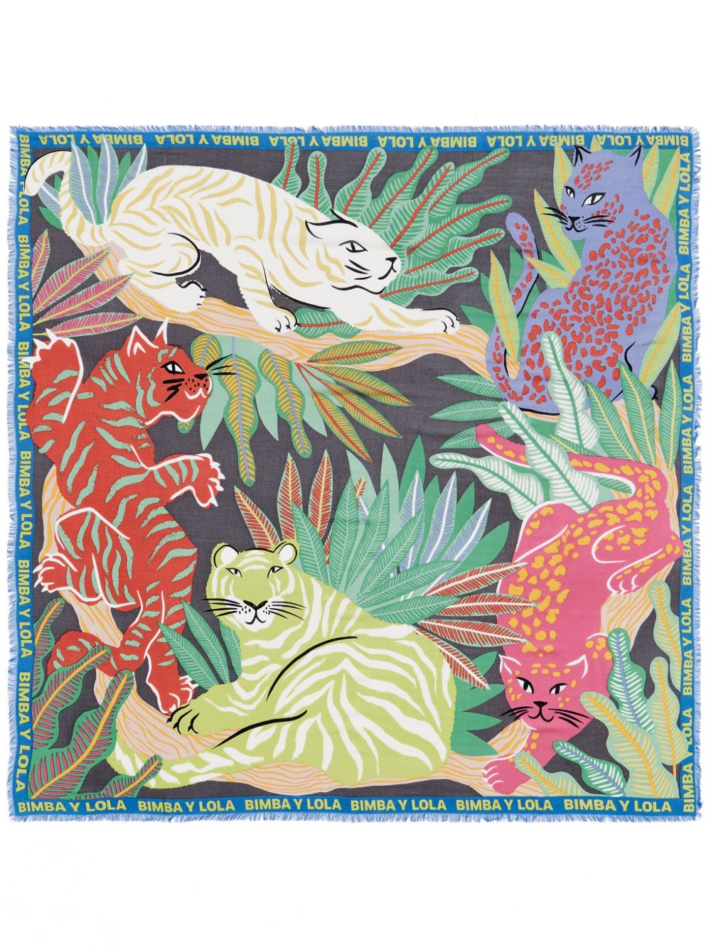Bimba y Lola 图案印花围巾 - 灰色