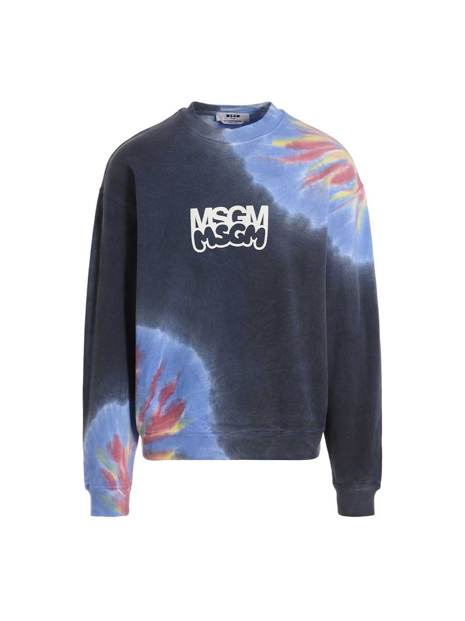MSGM 标志印花扎染连帽衫