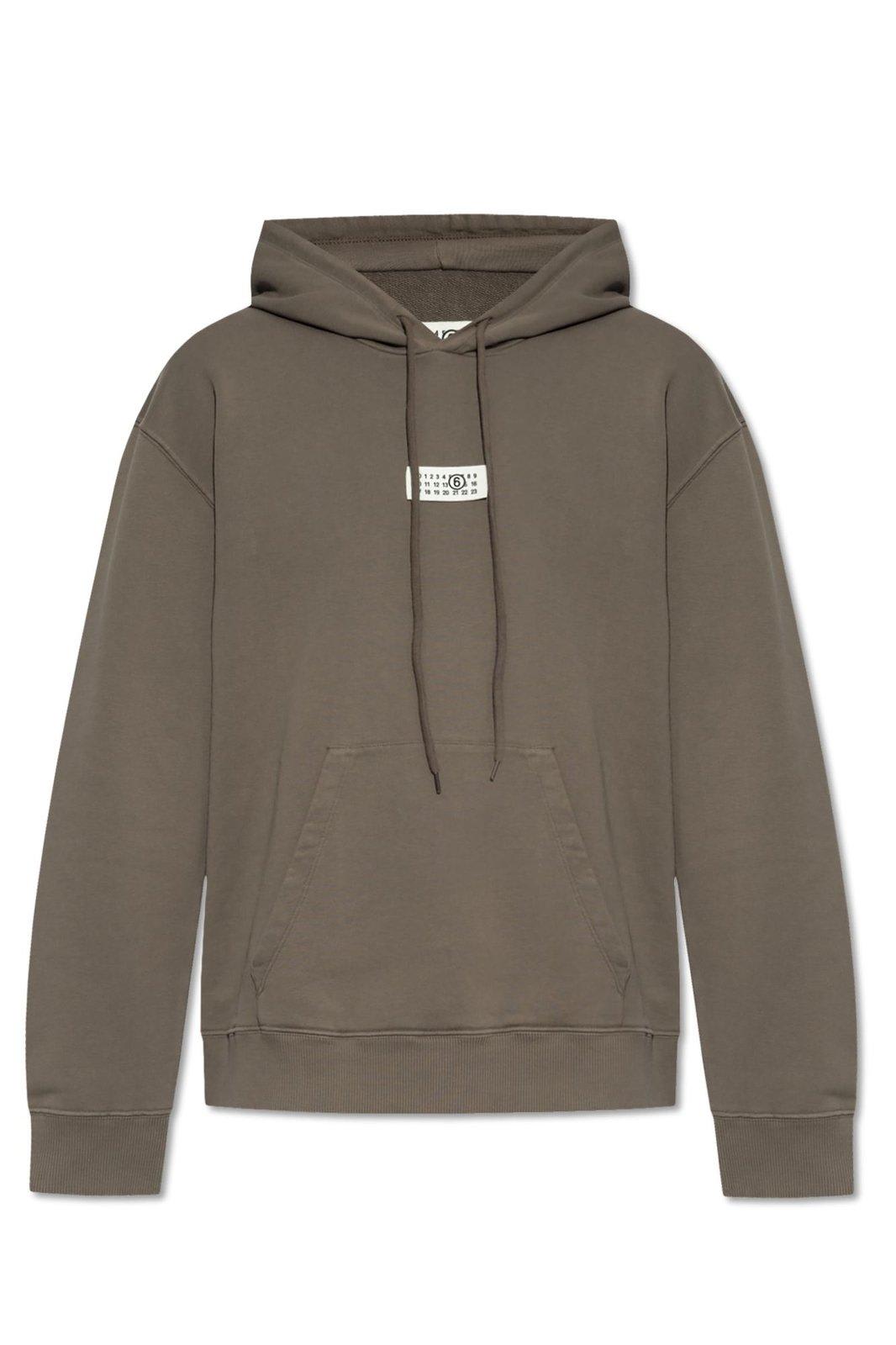 MM6 Maison Margiela 数字图案抽绳连帽卫衣