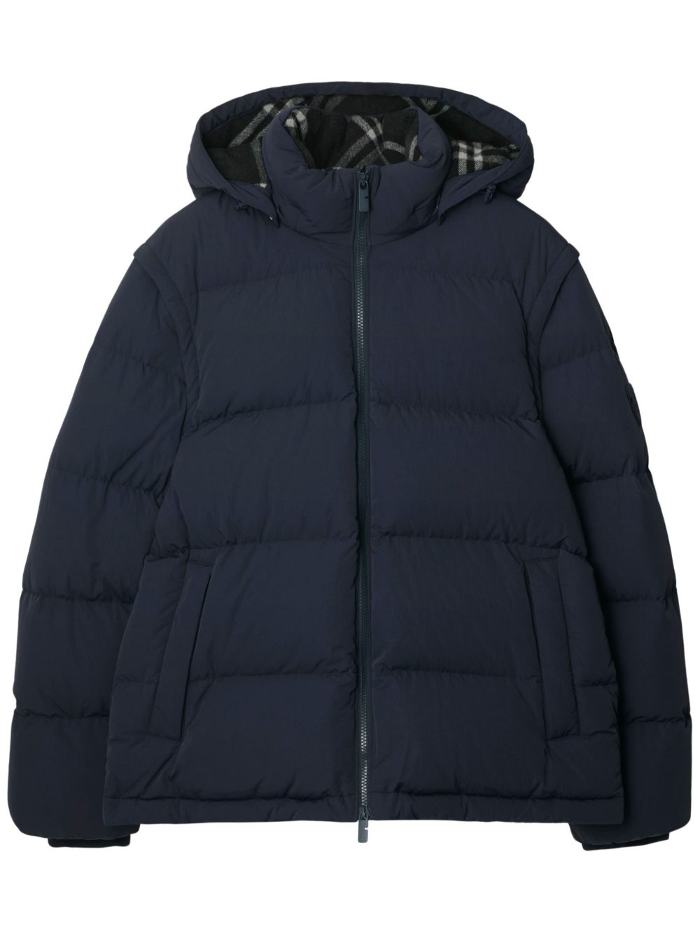 Burberry 可拆卸衣袖蓬松夹克 - 蓝色
