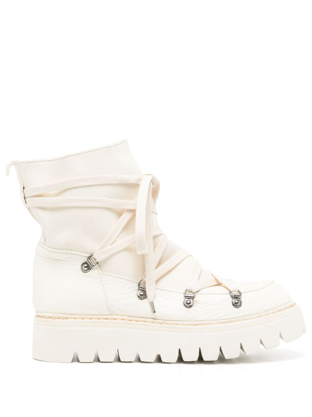 Guidi 拼接厚底短靴 - 中性色