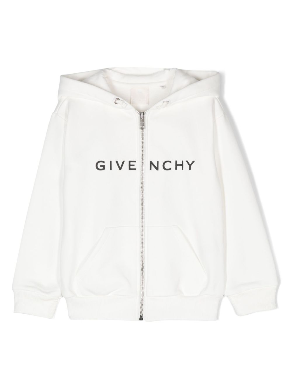 Givenchy Kids logo印花连帽衫 - 白色