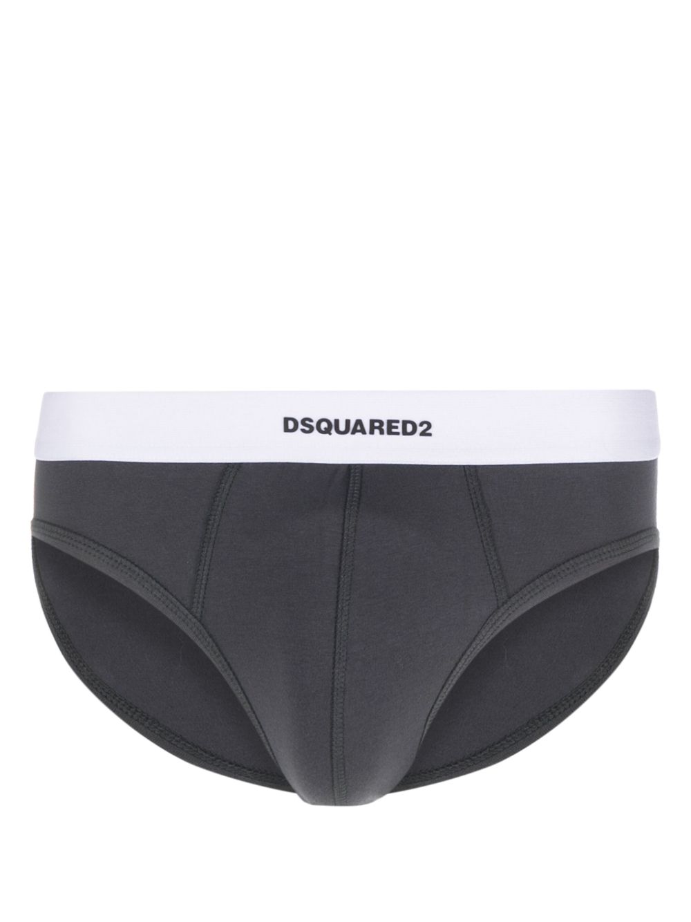 DSQUARED2 logo裤腰棉三角内裤 - 蓝色
