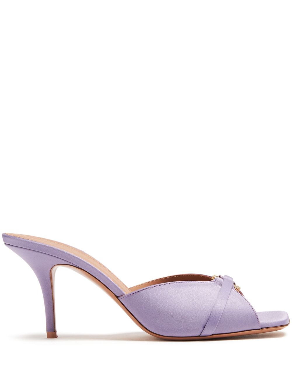 Malone Souliers Patricia 缎面中跟穆勒鞋 - 紫色