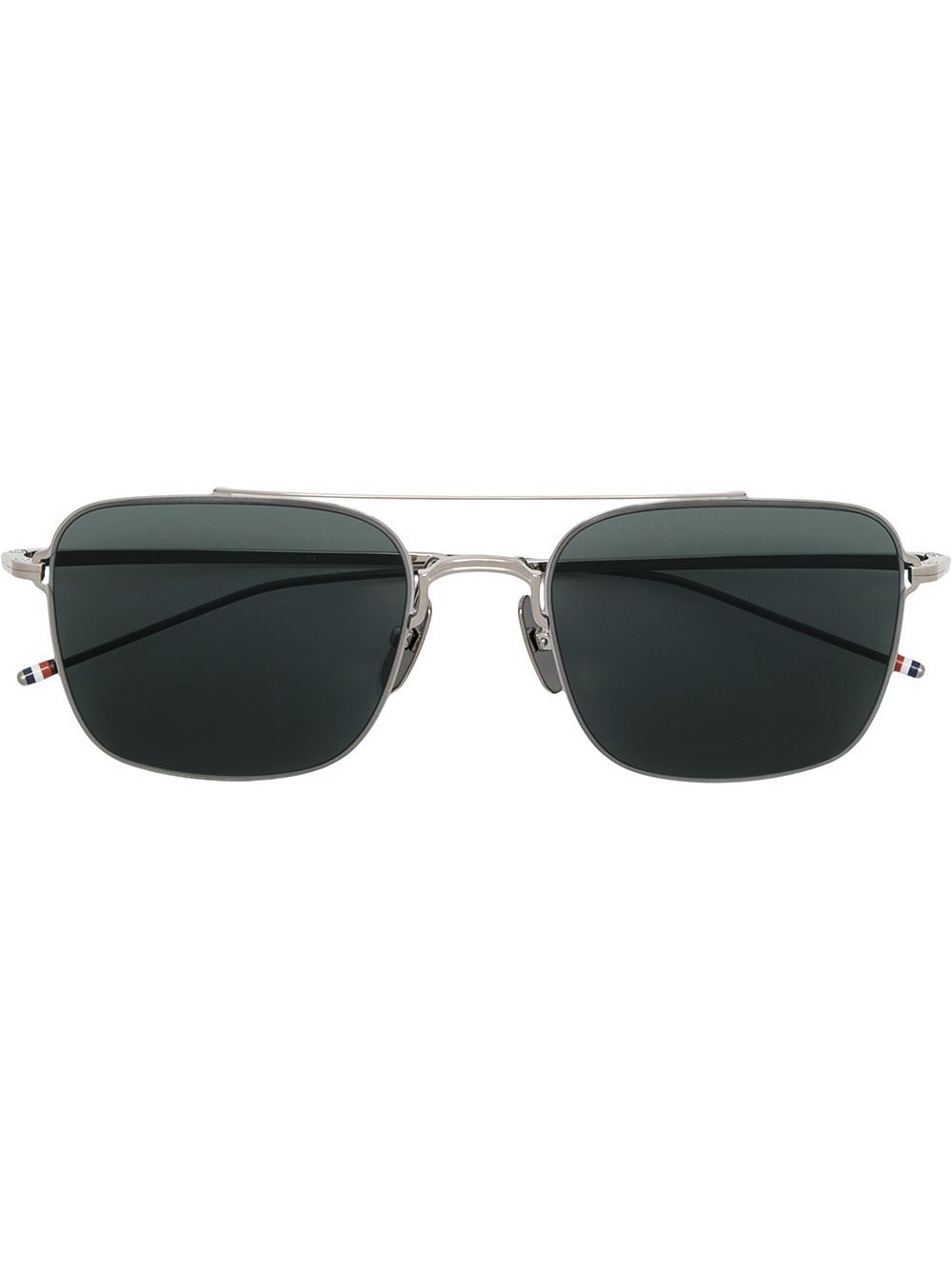 Thom Browne Eyewear TB120 飞行员镜框太阳眼镜 - 黑色