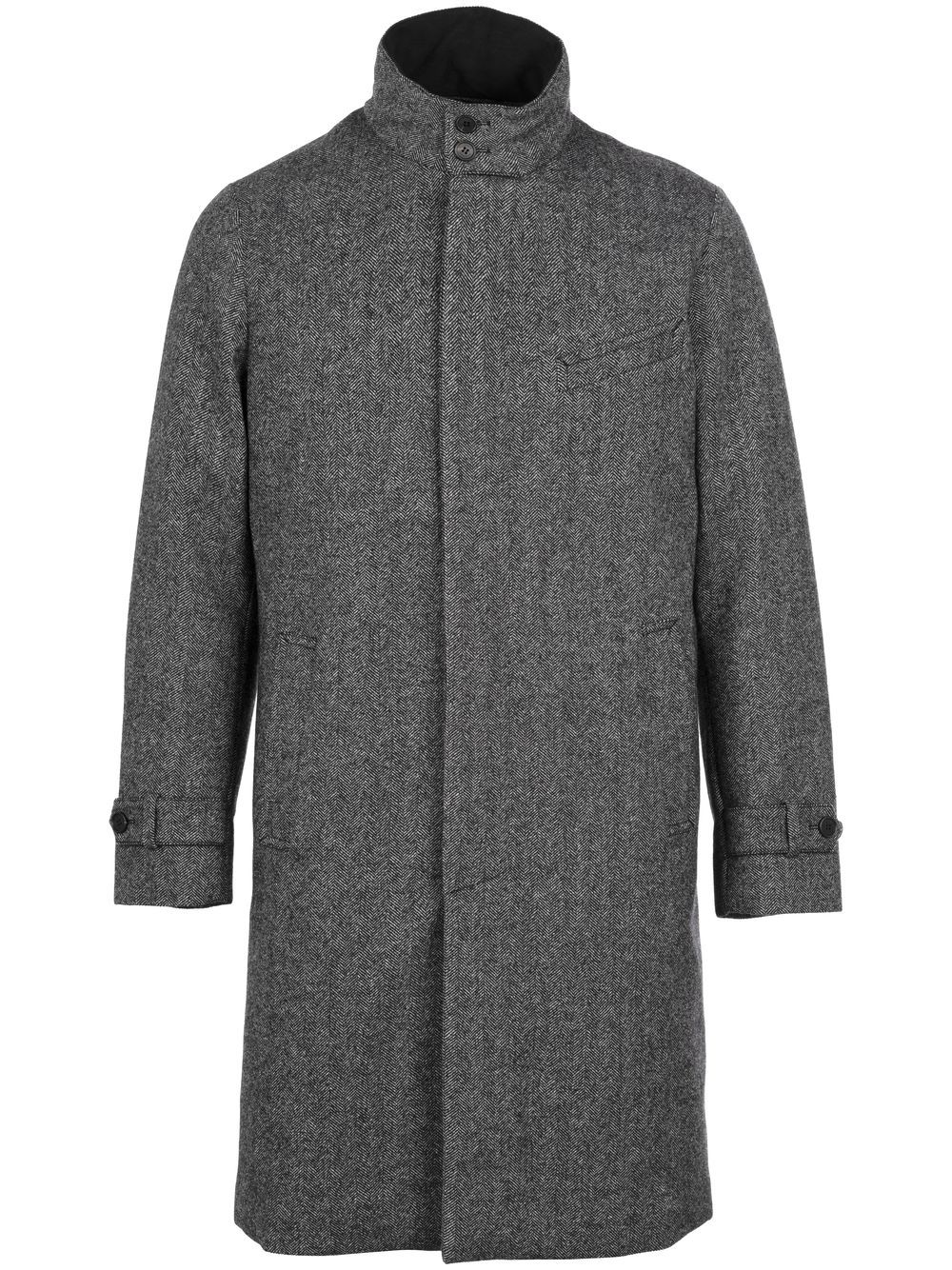 Norwegian Wool 单排扣羊绒外套 - 灰色