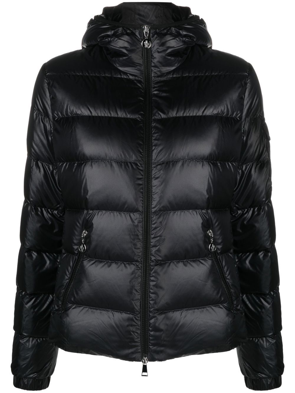 Moncler 连帽填充夹克 - 黑色