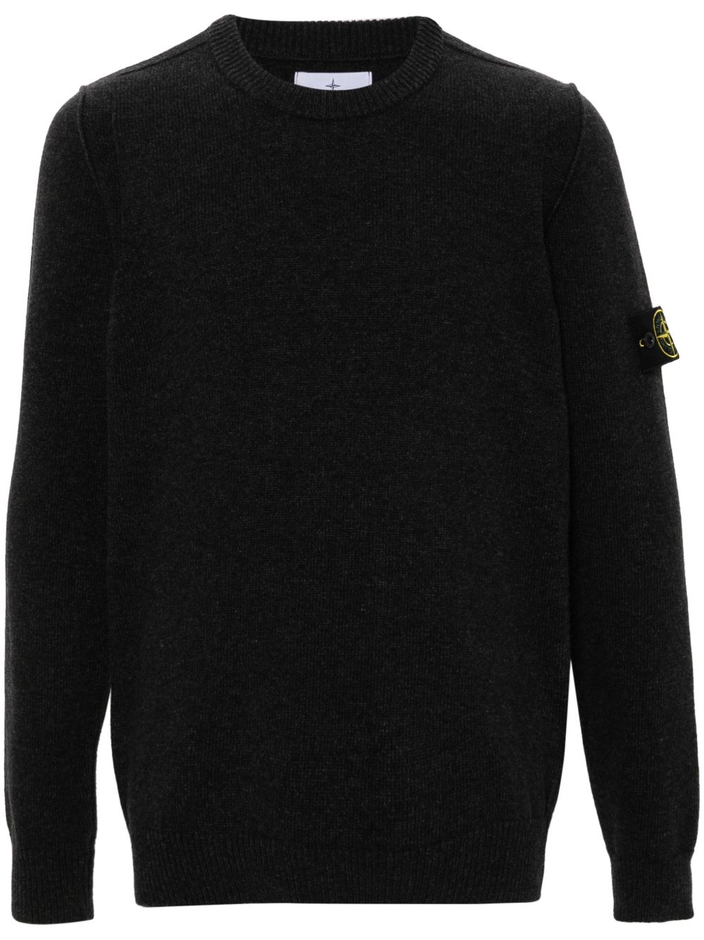 Stone Island 罗盘徽章混色毛衣 - 灰色