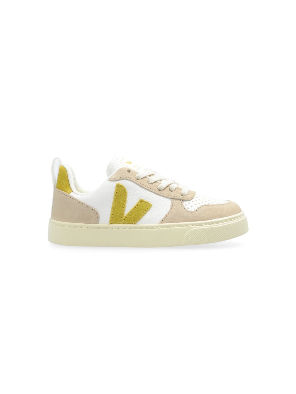 VEJA Kids V10 系带运动鞋 - 白色