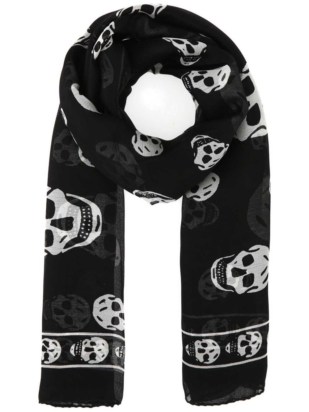 Alexander McQueen 亚历山大·麦昆 骷髅头围巾 - 黑色