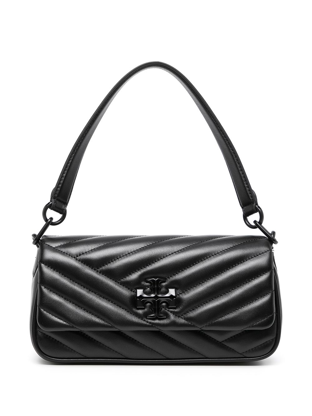 Tory Burch Kira 人字纹图案小号单肩包 - 黑色