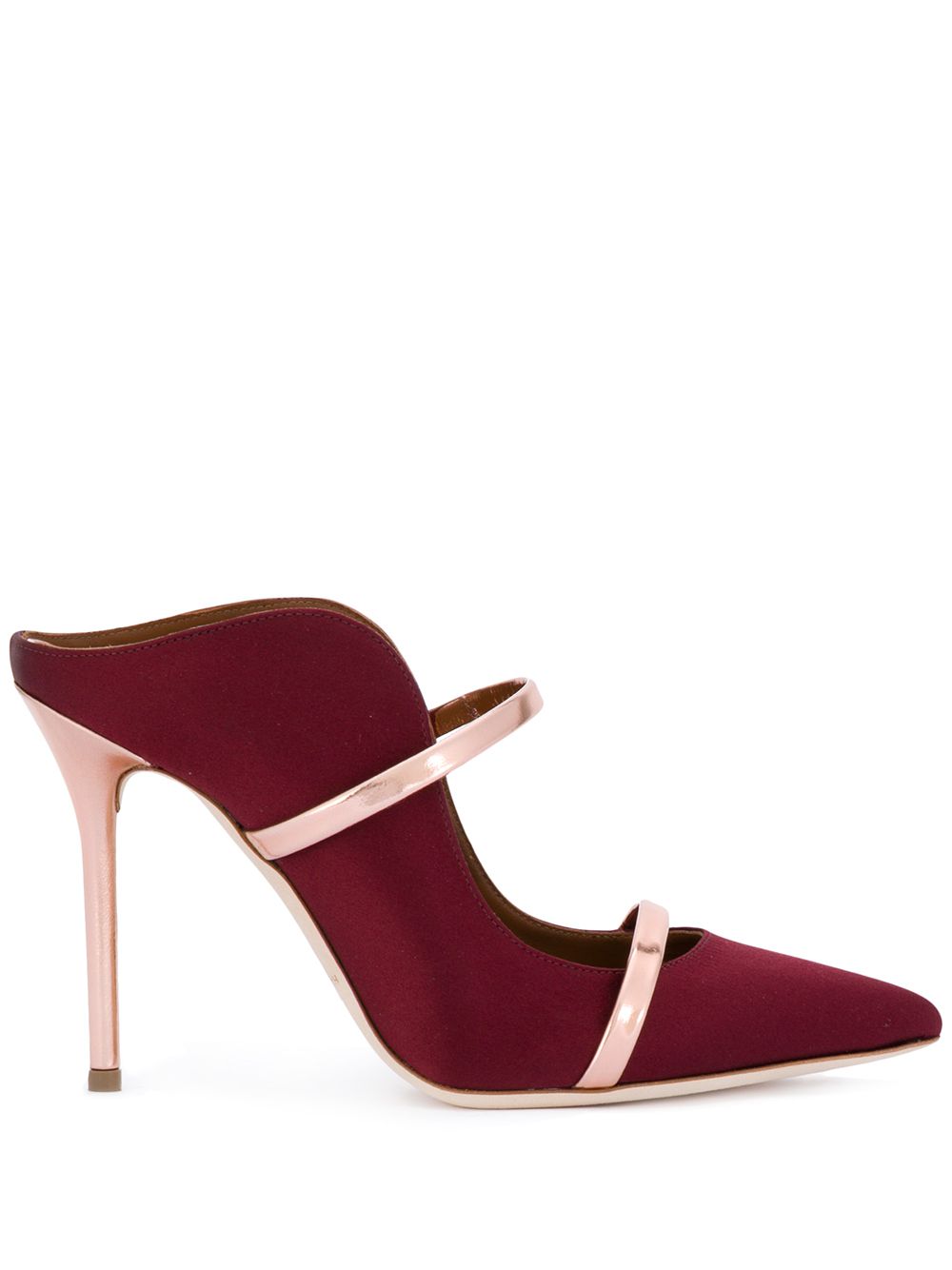 Malone Souliers contrast heeled mules - 红色