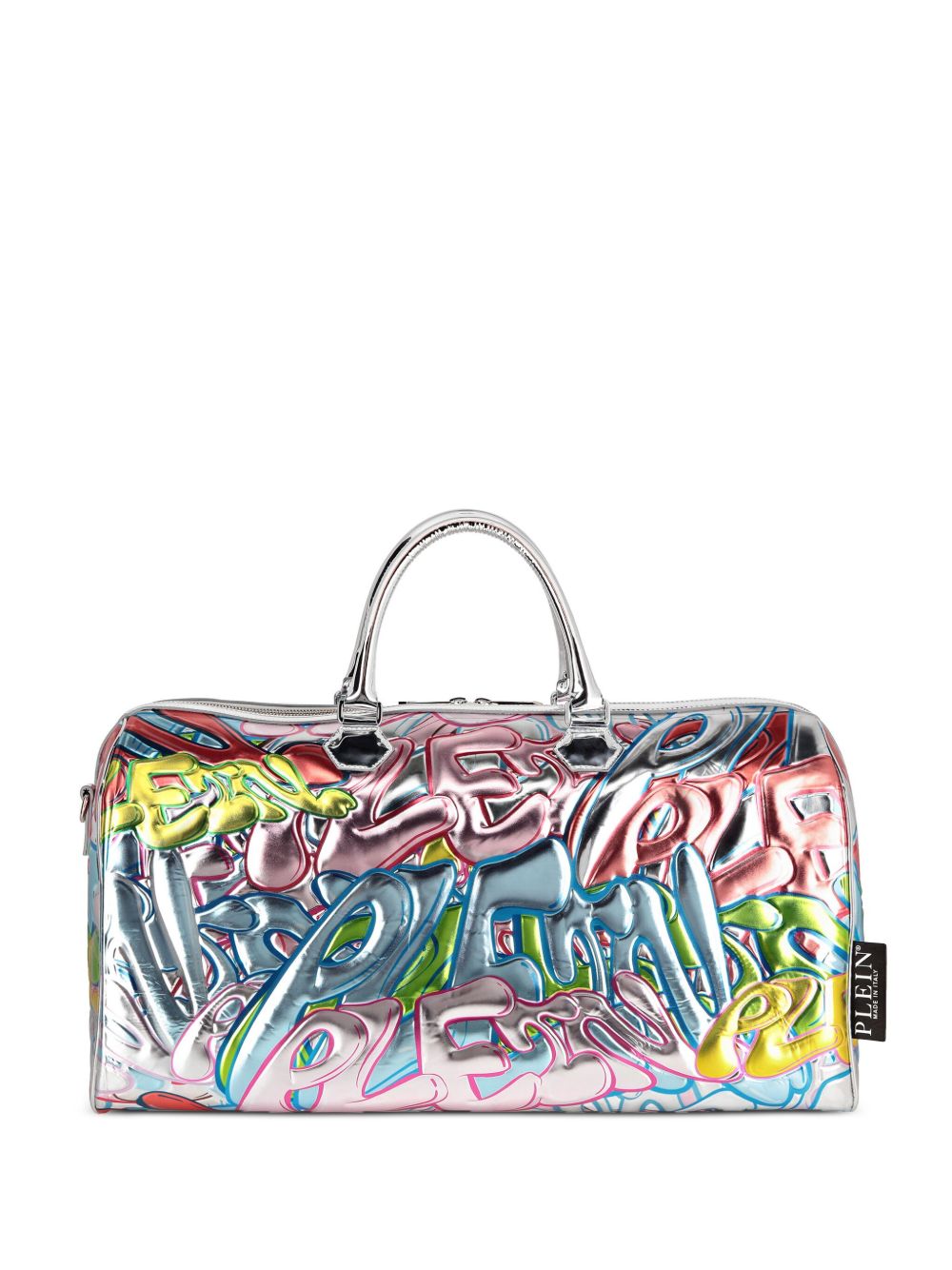 Philipp Plein Graffiti 镜面手提包 - 银色