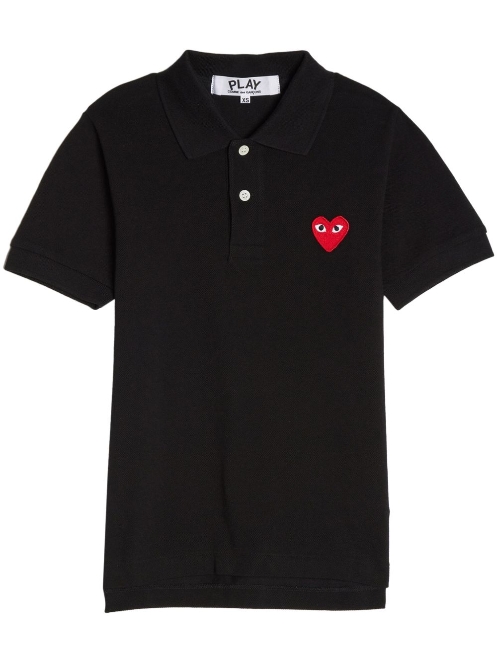 Comme Des Garçons Play logo贴花polo衫 - 黑色