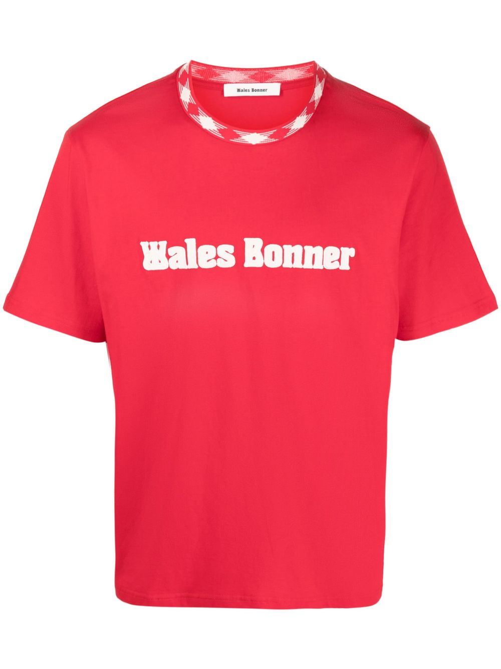 Wales Bonner Original logo 贴花T恤 - 红色