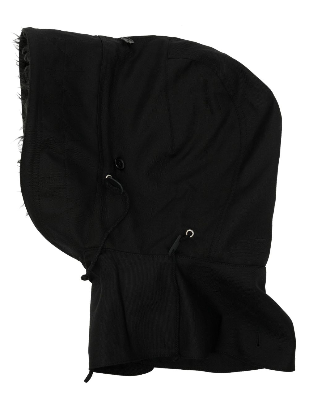 Comme Des Garçons 人造皮草兜帽 - 黑色