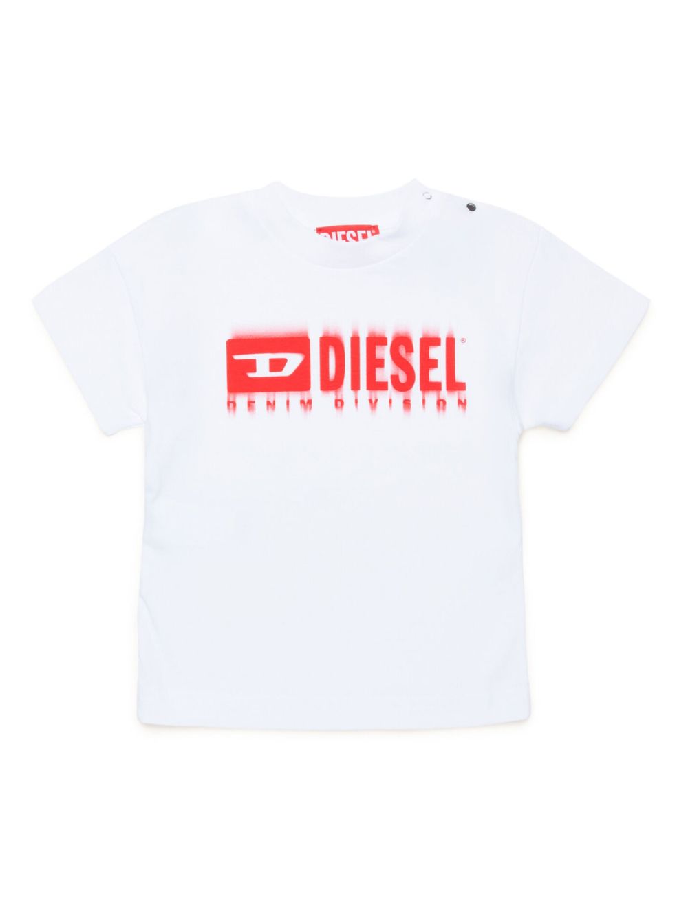 Diesel Kids 渐变色logo棉T恤 - 白色