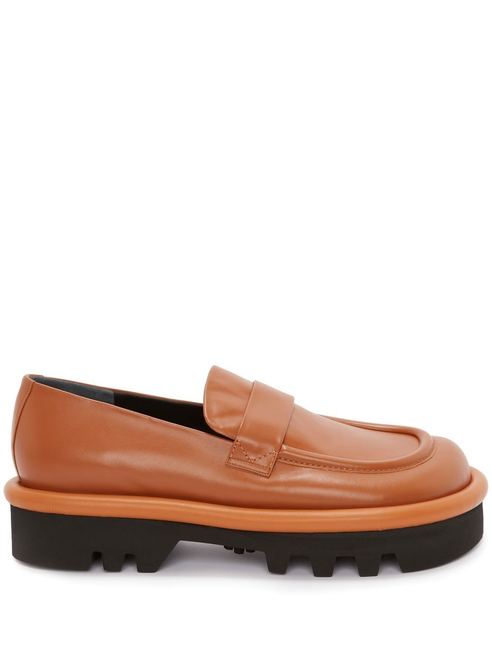 JW Anderson Bumper-Tube 皮质厚底乐福鞋 - 褐色