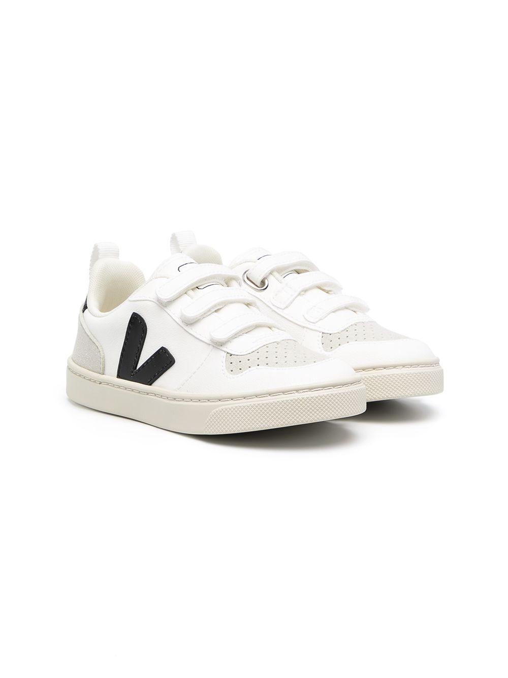 VEJA Kids V-12 魔术贴运动鞋 - 白色