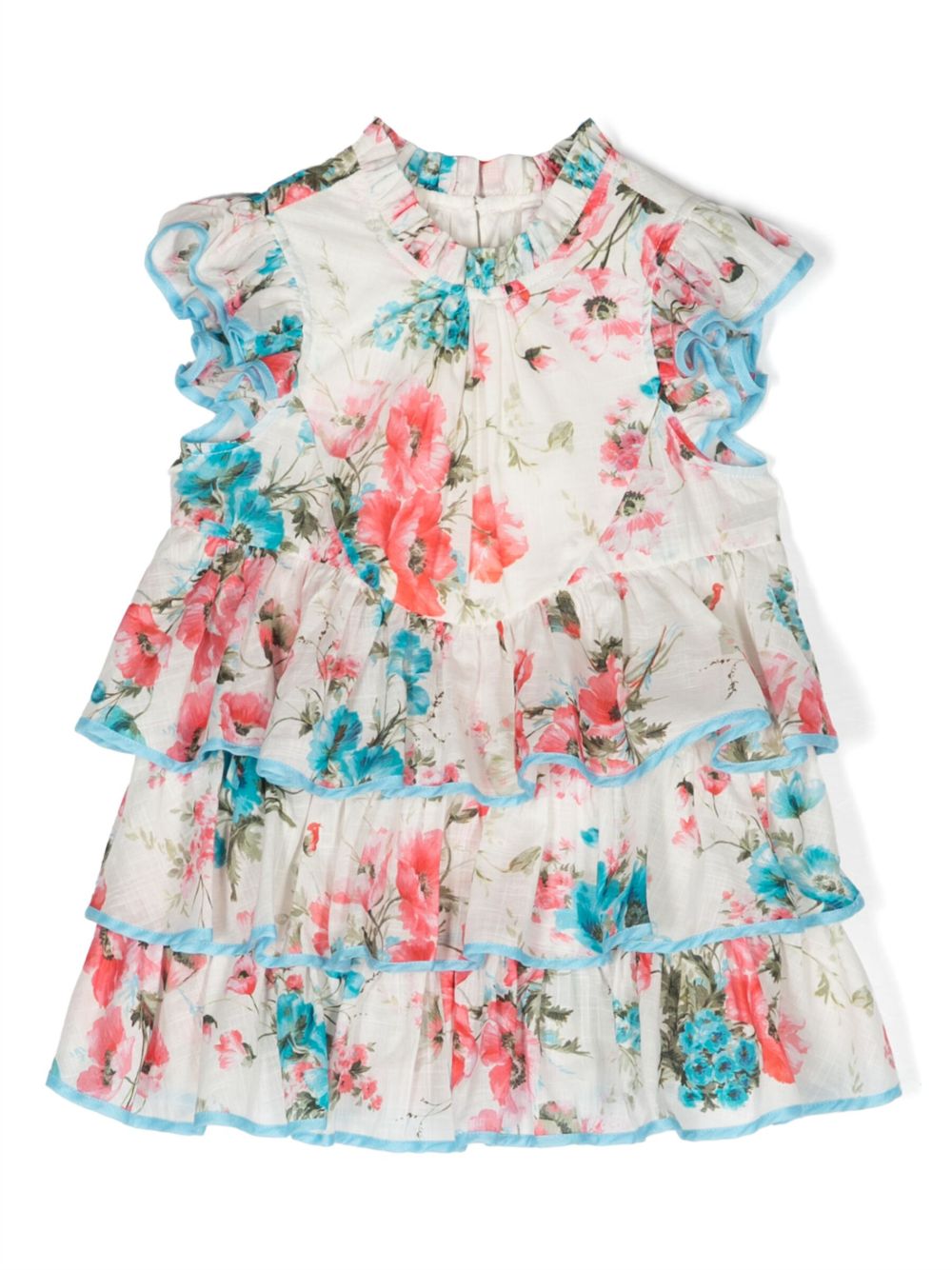 ZIMMERMANN Kids Halcyon 花卉印花连衣裙 - 白色